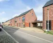 Maaseik moderne nieuwbouw met rode steen en zadeldak
