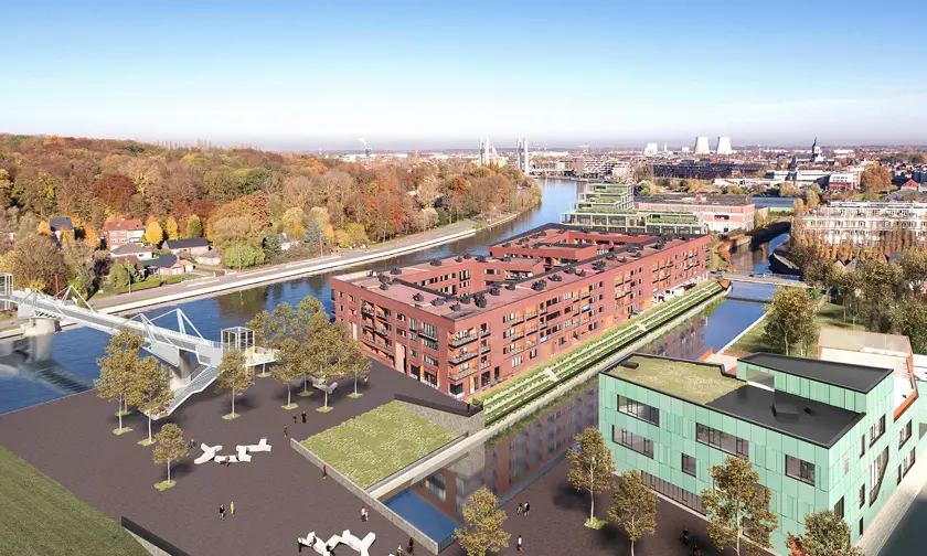 Luchtbeeld Vilvoorde 4 Fonteinen