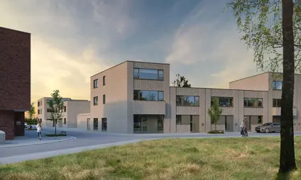 deurne eksterlaer Atmospheric view of the green surroundings of the new residential project