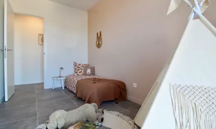 Geel Laar mooi interieur kinderkamer tent knuffelbeer