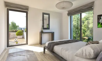 Slaapkamer van een appartement