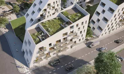 Bovenaanzicht appartementen