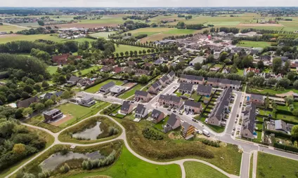 huizen luchtbeeld drone