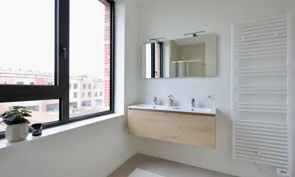 Deurne Eksterlaer Kijkwoning badkamer douche lavabo