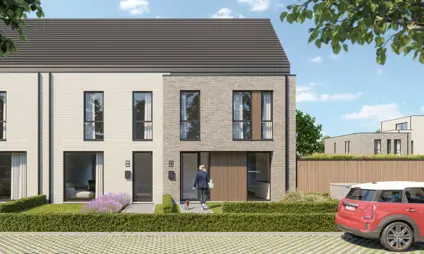 Broechem Kapelstraat groene buurt woningen zadeldaken bomen 