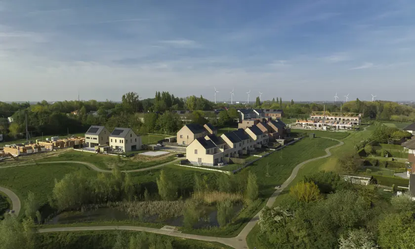 huizen luchtbeeld drone