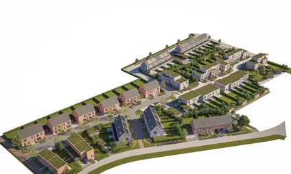 Boechout Zuiderdal woningen luchtbeeld