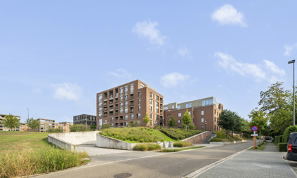 Penthouse Quartier Bleu Hasselt, 2 slaapkamers, terras, garage - foto gebouw