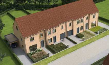 schriek-schietboomplein woningen groene buurt voortuintjes luchtbeeld