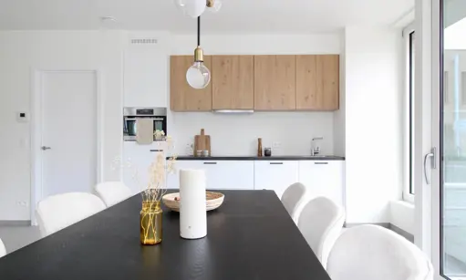 Keuken van 1 slaapkamer appartement