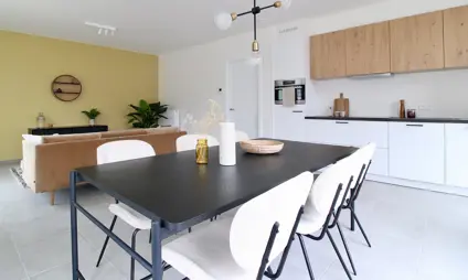 Living space of the show apartment