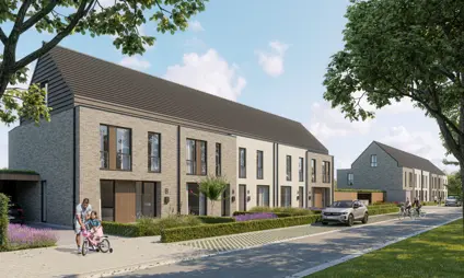 Broechem Kapelstraat groene buurt woningen zadeldaken bomen