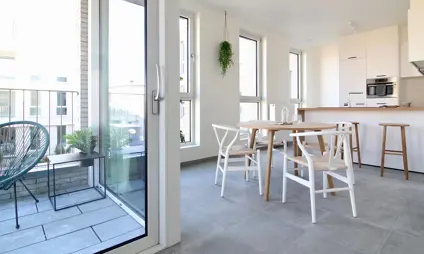 Living space of the show apartment
