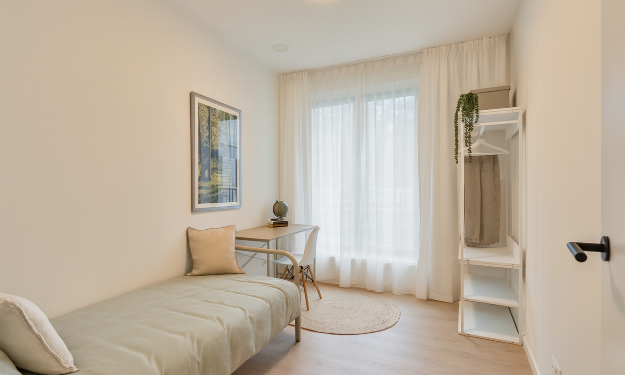 Kijkappartement Genk Bosart_2 slaapkamers_Gelijkvloers_Tweede slaapkamer