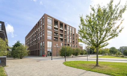 Penthouse en appartement Quartier Bleu Hasselt, 2 slaapkamers, terras, garage - foto gebouw