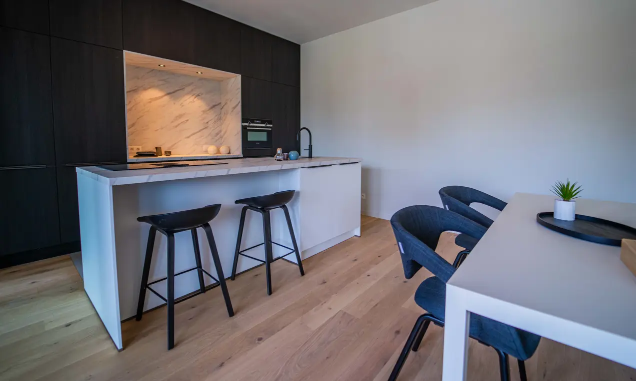 Appartement Quartier Bleu Hasselt, 2 slaapkamers en terras - foto keuken