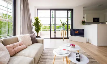 Leefruimte van de appartementen