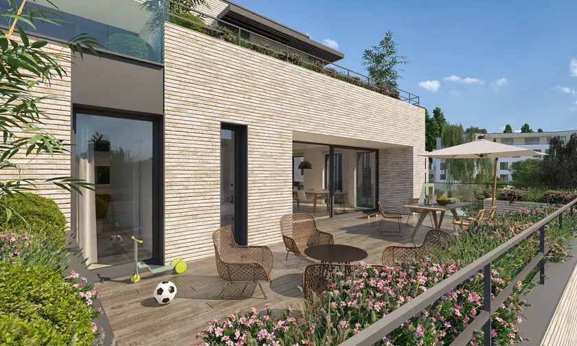 Terras van een appartement