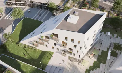 Bovenaanzicht appartementen