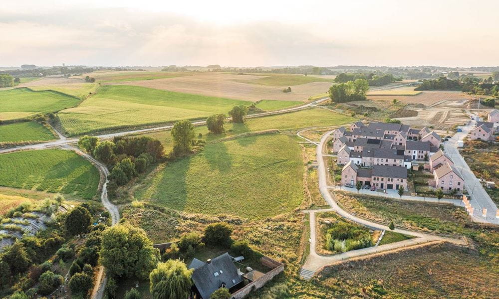 Zicht op de buurt vanuit de lucht