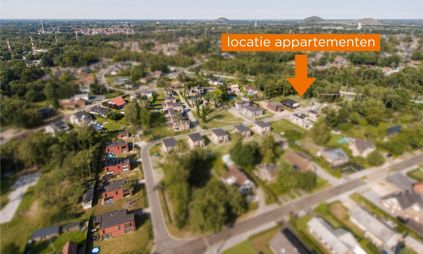 project Genk Veldstraat - overzichtsbeeld van de buurt en appartementen