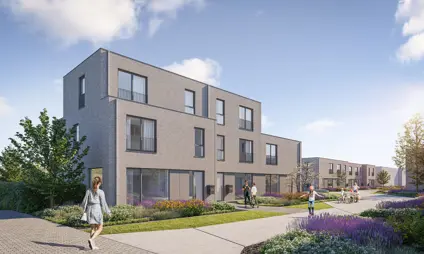 Boechout Zuiderdal Prachtig uitzicht op de architectonische details van de woningen
