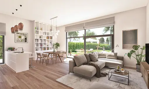 Leefruimte van de appartementen