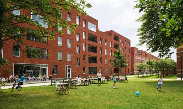 Front vert de la Groen Kwartier en Anvers