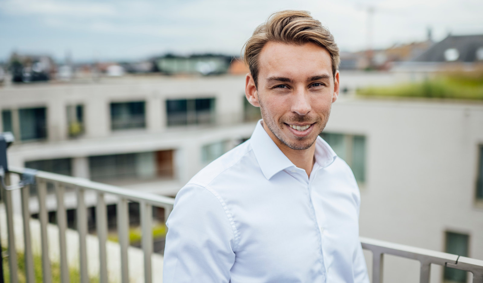 Portret van Thomas Verhelle op een werf