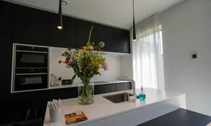 Keuken van een 1 slaapkamer appartement