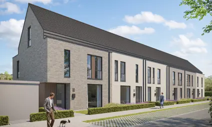 Broechem Kapelstraat groene buurt woningen zadeldaken bomen 